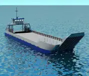 เรือขนส่งสัมภาระขึ้นฝั่งแบบมีถัง สำหรับขาย