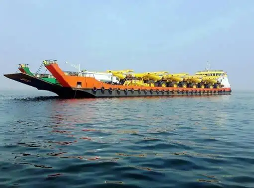 เรือขนส่งสัมภาระขึ้นฝั่งแบบมีถัง สำหรับขาย