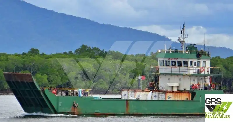 เรือขนส่งสัมภาระขึ้นฝั่งแบบมีถัง สำหรับขาย