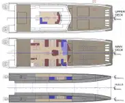 เรือสองลำ (Catamaran) สำหรับขาย