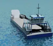 เรือขนส่งสัมภาระขึ้นฝั่งแบบมีถัง สำหรับขาย