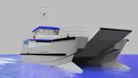 เรือขนส่งสัมภาระขึ้นฝั่งแบบมีถัง สำหรับขาย